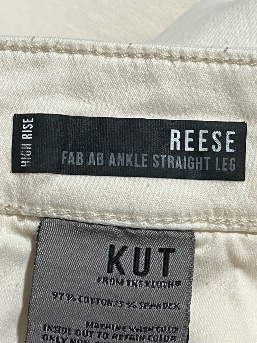 Kut From The Kloth White Ankle Skinny Jeans Size 2 Stretch Cotton - Picture 5 of 8